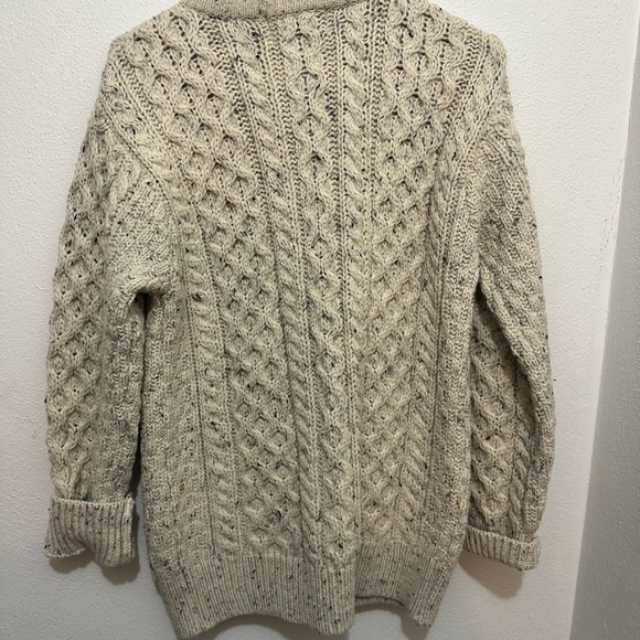 Aran Crafts Wool Cardigan Sweater Ireland 100% Wool Women’s Medium - Picture 3 of 3